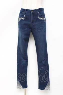 画像1: axes femme / バイオリン刺繍デニム  デニム Y-25-11-15-120-AX-PA-SZ-ZY