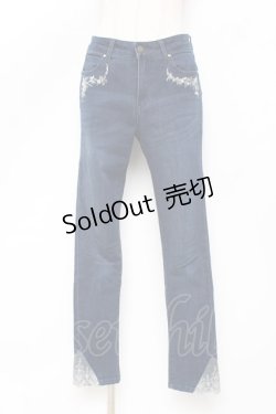 画像1: axes femme / バイオリン刺繍デニム  デニム Y-25-11-15-120-AX-PA-SZ-ZY