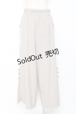 画像2: axes femme / プチリボンスリットワイドPT  グレージュ Y-25-11-15-122-AX-PA-SZ-ZY