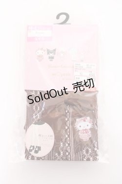 画像1: m petit by misako / AMキティリボンタイツ M-L 中茶 Y-25-11-15-019-LO-ZA-SZ-ZY