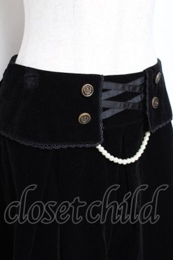 画像3: axes femme / ベロアタックスカート  黒 Y-25-11-15-126-AX-SK-SZ-ZY