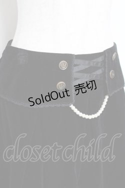 画像3: axes femme / ベロアタックスカート  黒 Y-25-11-15-126-AX-SK-SZ-ZY