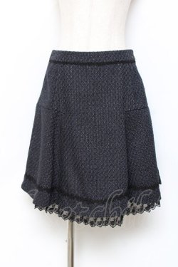 画像1: axes femme / ラメツイードスカート  紺 Y-25-11-15-128-AX-SK-SZ-ZY
