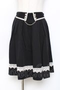 axes femme / パールデザインスカート  黒 Y-25-11-15-129-AX-SK-SZ-ZY