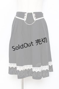 axes femme / パールデザインスカート  黒 Y-25-11-15-129-AX-SK-SZ-ZI