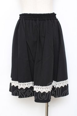 画像2: axes femme / パールデザインスカート  黒 Y-25-11-15-129-AX-SK-SZ-ZY