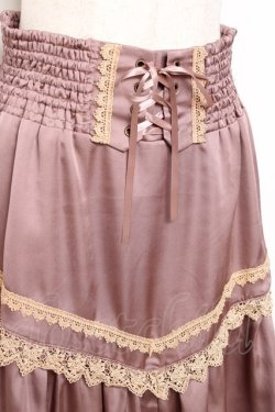 画像3: axes femme / サテンイレヘムスカート  アワピンク Y-25-11-15-130-AX-SK-SZ-ZY