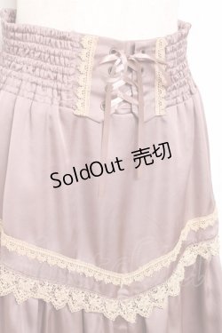 画像3: axes femme / サテンイレヘムスカート  アワピンク Y-25-11-15-130-AX-SK-SZ-ZY