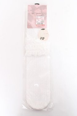 画像1: m petit by misako / AMOVKタテレーシーフリル 23-25 中白 Y-25-11-15-020-LO-ZA-SZ-ZY