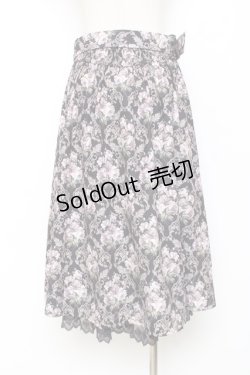 画像2: axes femme / ウォールオーナメント柄スカート  黒 Y-25-11-15-133-AX-SK-SZ-ZY