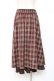 画像2: axes femme / 裾プリーツチェック柄スカート  ブラウン Y-25-11-15-134-AX-SK-SZ-ZY (2)