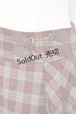 画像3: axes femme / 裾プリーツチェック柄スカート  ブラウン Y-25-11-15-134-AX-SK-SZ-ZY