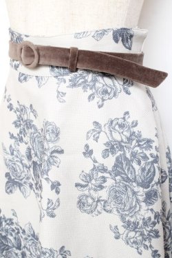 画像3: an another angelus / 単色ローズプリントサーキュラースカート  グレー Y-25-11-15-137-CA-SK-SZ-ZY