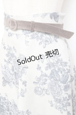 画像3: an another angelus / 単色ローズプリントサーキュラースカート  グレー Y-25-11-15-137-CA-SK-SZ-ZY