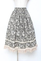 PrivateSquare. / ボタニストマキシ丈スカート  カーキ Y-25-11-15-139-LO-SK-SZ-ZY