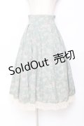 Victorian maiden / カントリーハイウエストスカート  ブルー Y-25-11-15-140-CL-SK-SZ-ZY