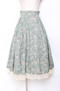 Victorian maiden / カントリーハイウエストスカート  ブルー Y-25-11-15-140-CL-SK-SZ-ZY