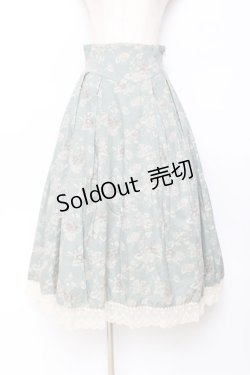 画像1: Victorian maiden / カントリーハイウエストスカート  ブルー Y-25-11-15-140-CL-SK-SZ-ZY