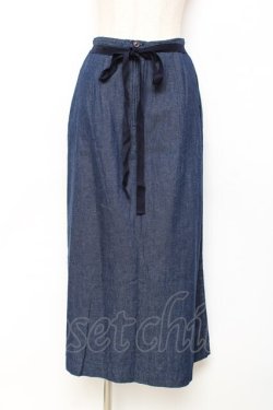 画像1: INGEBORG / フロントフリルデニムスカート F ブルー Y-25-11-15-141-LO-SK-SZ-ZY