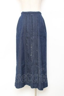 画像2: INGEBORG / フロントフリルデニムスカート F ブルー Y-25-11-15-141-LO-SK-SZ-ZY