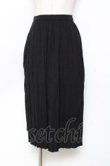 PINK HOUSE / ニットプリーツスカート F 黒 Y-25-11-15-142-LO-SK-SZ-ZY