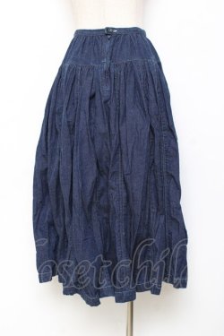 画像2: PINK HOUSE / はしごデザインデニムスカート F ブルー Y-25-11-15-143-LO-SK-SZ-ZY