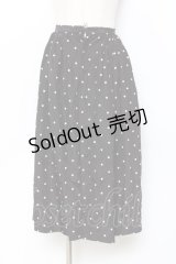 PINK HOUSE / ドット柄スカート F 黒 Y-25-11-15-144-LO-SK-SZ-ZY