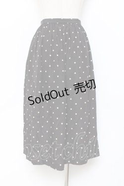 画像2: PINK HOUSE / ドット柄スカート F 黒 Y-25-11-15-144-LO-SK-SZ-ZY