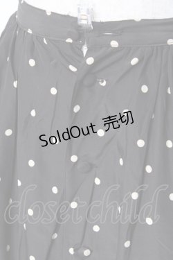 画像3: PINK HOUSE / ドット柄スカート F 黒 Y-25-11-15-144-LO-SK-SZ-ZY