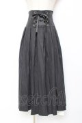 nohea / コルセットデザインプリーツスカート  黒 Y-25-11-15-147-LO-OP-SZ-ZY