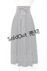 nohea / コルセットデザインプリーツスカート  黒 Y-25-11-15-147-LO-OP-SZ-ZY