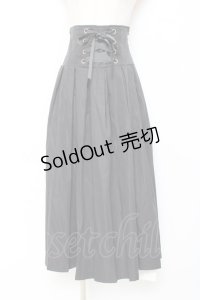 nohea / コルセットデザインプリーツスカート  黒 Y-25-11-15-147-LO-OP-SZ-ZY