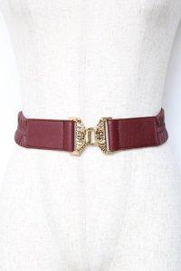 F i.n.t / バックルゴムベルト  ブラウン Y-25-11-15-029-CA-ZA-SZ-ZT487-F003