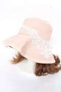 axes femme / レース付きバケハ  ピンク Y-25-11-15-032-AX-AC-SZ-ZY