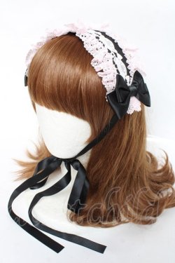 画像1: BABY, THE STARS SHINE BRIGHT / くみゃちゃんのLovely Paradeヘッドドレス  黒×ピンク Y-25-11-15-033-BA-AC-SZ-ZY