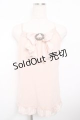 axes femme / サテンbigリボンキャミソール  ピンク Y-25-11-21-001-AX-TO-SZ-ZY