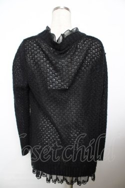 画像2: axes femme / ビジュー使いニットカーデ  黒 Y-25-11-21-005-AX-TO-SZ-ZY