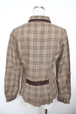 画像2: axes femme / チェックブラウス M 茶 Y-25-11-21-050-AX-BL-SZ-ZY
