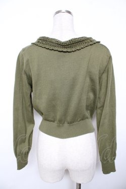 画像2: an another angelus / かぎ針編み開衿ニットカーディガン F グリーン Y-25-11-21-052-CA-TO-SZ-ZY