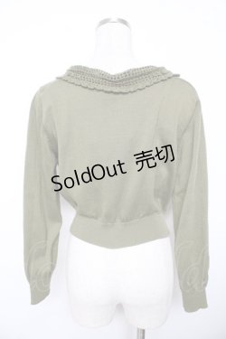 画像2: an another angelus / かぎ針編み開衿ニットカーディガン F グリーン Y-25-11-21-052-CA-TO-SZ-ZY