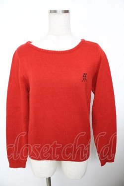 画像1: F i.n.t / 兵隊刺繍ニット F 赤 Y-25-11-21-054-CA-TO-SZ-ZY