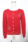 F i.n.t / イチゴ刺繍カーディガン F 赤 Y-25-11-21-055-CA-TO-SZ-ZY