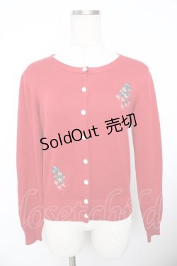 画像1: F i.n.t / イチゴ刺繍カーディガン F 赤 Y-25-11-21-055-CA-TO-SZ-ZY