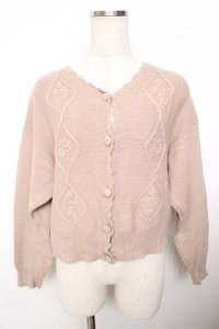 F＆A / 胡桃ボタンカーディガン  モカ Y-25-11-21-056-LO-TO-SZ-ZY