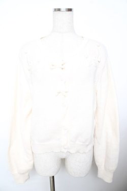 画像1: m petit by misako / バラ刺繍ニットカーディガン L 淡薄橙 Y-25-11-21-061-LO-TO-SZ-ZY