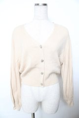 an another angelus / フレームローズ釦ニットカーディガン F アイボリー Y-25-11-21-062-CA-TO-SZ-ZY