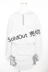 Ank Rouge / SetUp風パーカーワンピース M グレー Y-25-11-21-068-CA-OP-SZ-ZY