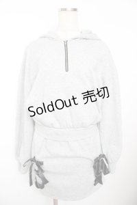 Ank Rouge / SetUp風パーカーワンピース M グレー Y-25-11-21-068-CA-OP-SZ-ZY