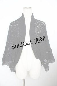 axes femme / メッシュニットカーデ  黒 Y-25-11-21-007-AX-TO-SZ-ZY