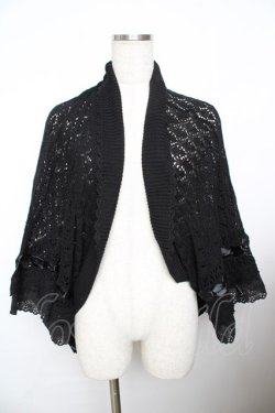 画像1: axes femme / メッシュニットカーデ  黒 Y-25-11-21-007-AX-TO-SZ-ZY